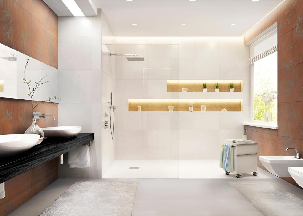 Industrielles Badezimmer in Rostoptik